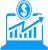 A computer with a money symbol and a graph showing an upward trend, icon for SEO services conversion optimization.